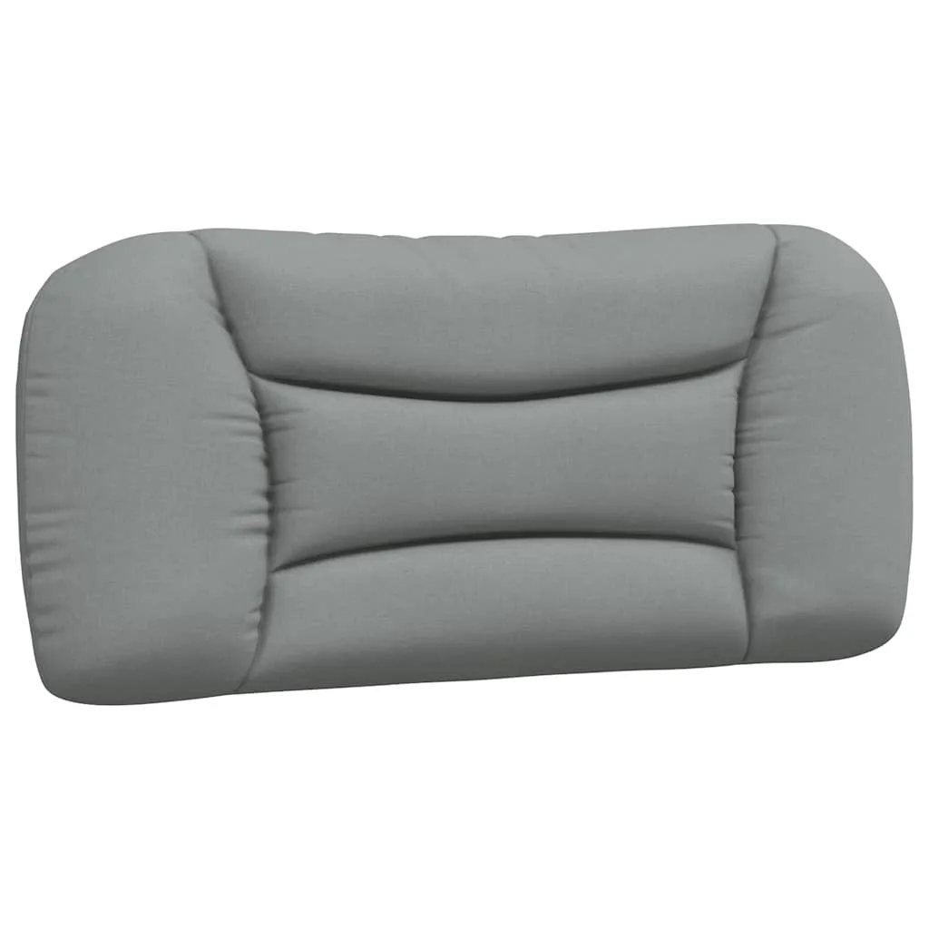Bettrahmen mit Kopfteil Hellgrau 218x95x74,5 cm aus Stoff und Massivholz