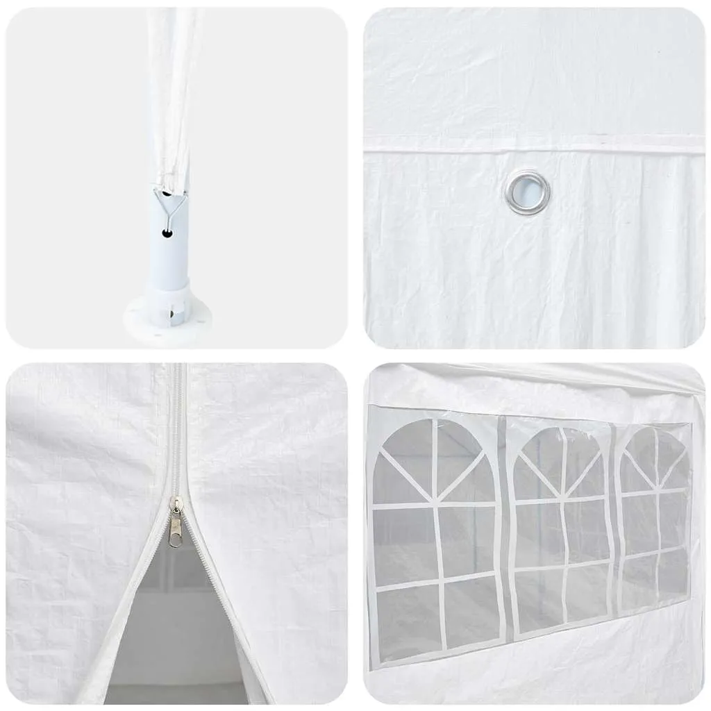 Weißes Partyzelt 400 x 400 x 266 cm – Wetterfest und Zusammenklappbar