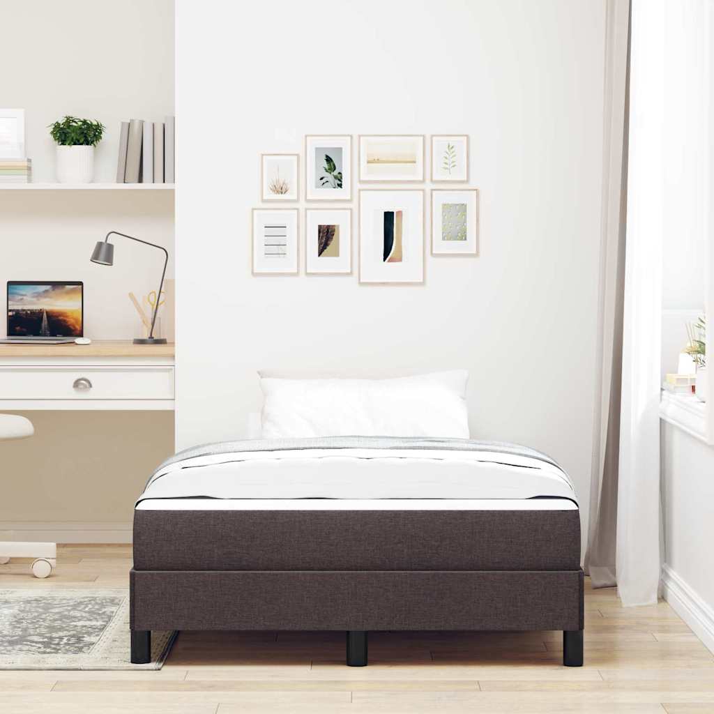 Boxspringbett Holzwerkstoff Dunkelbraun 120x190 cm Matratze mittel