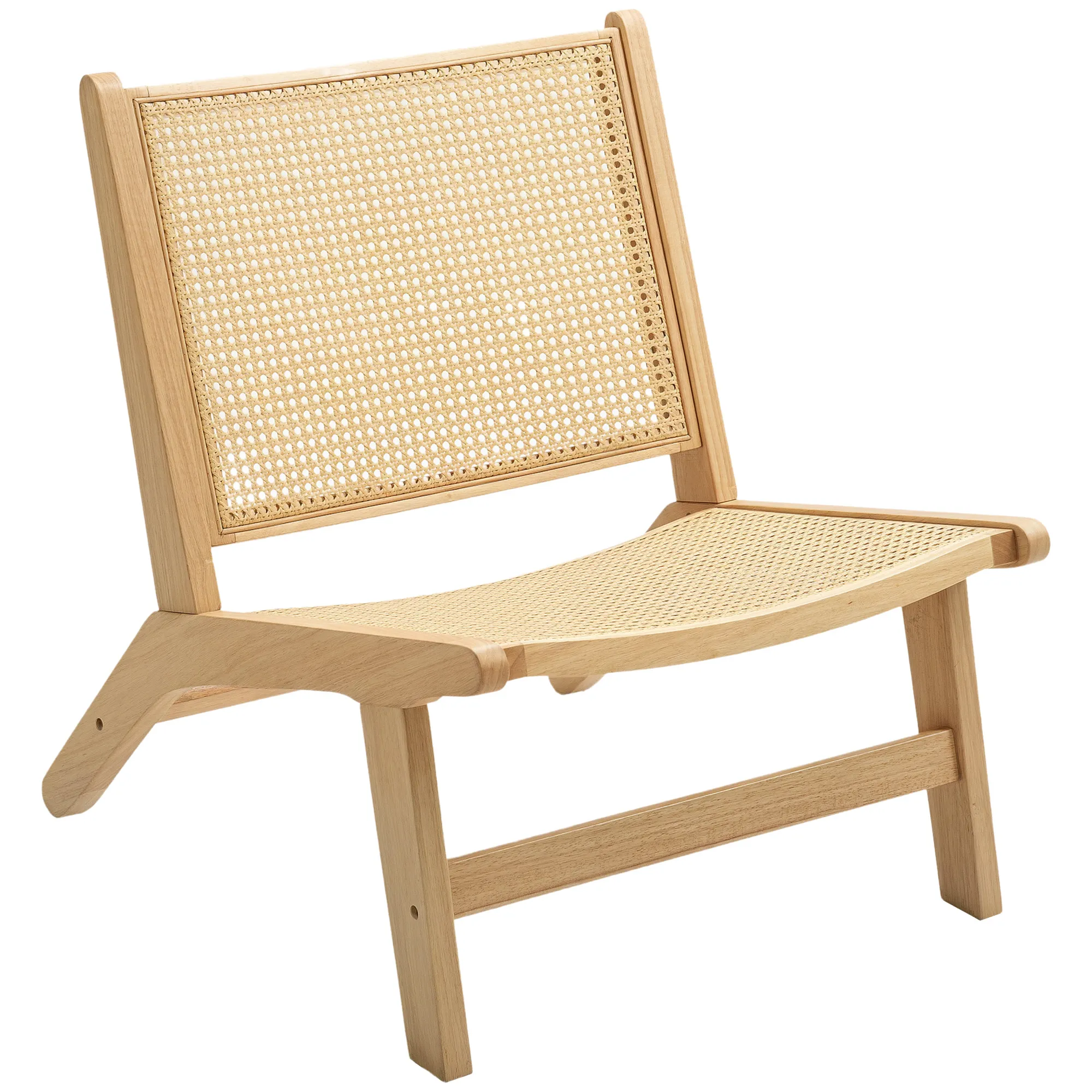 Akzentstuhl Naturholz 64B x 70T x 74H cm