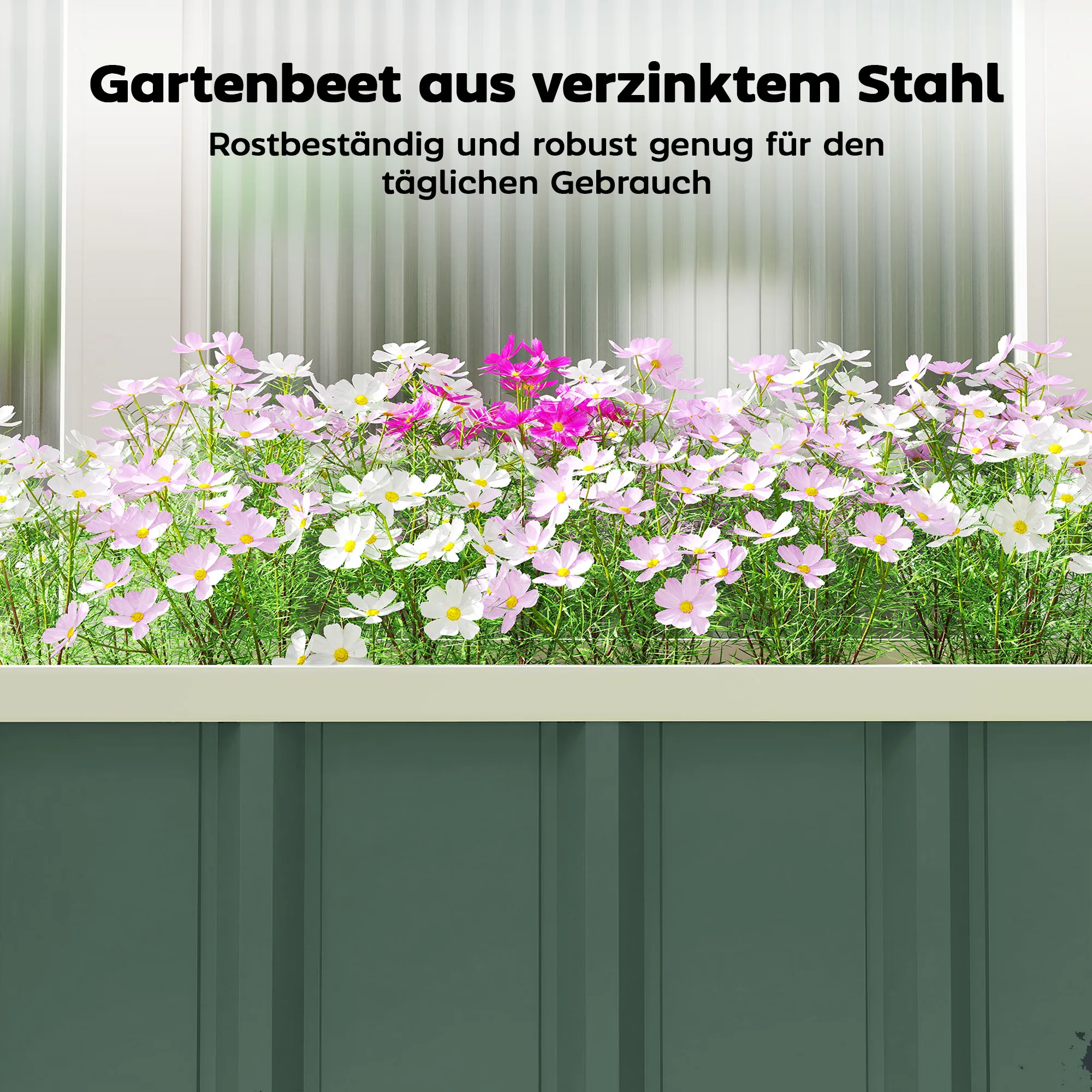 Hochbeet 136B x 52T x 31H cm in Hellgrün