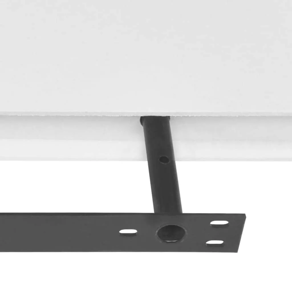 2er Set Weißes Wandregal 40 x 20 x 3,8 cm mit unsichtbarem Montagesystem