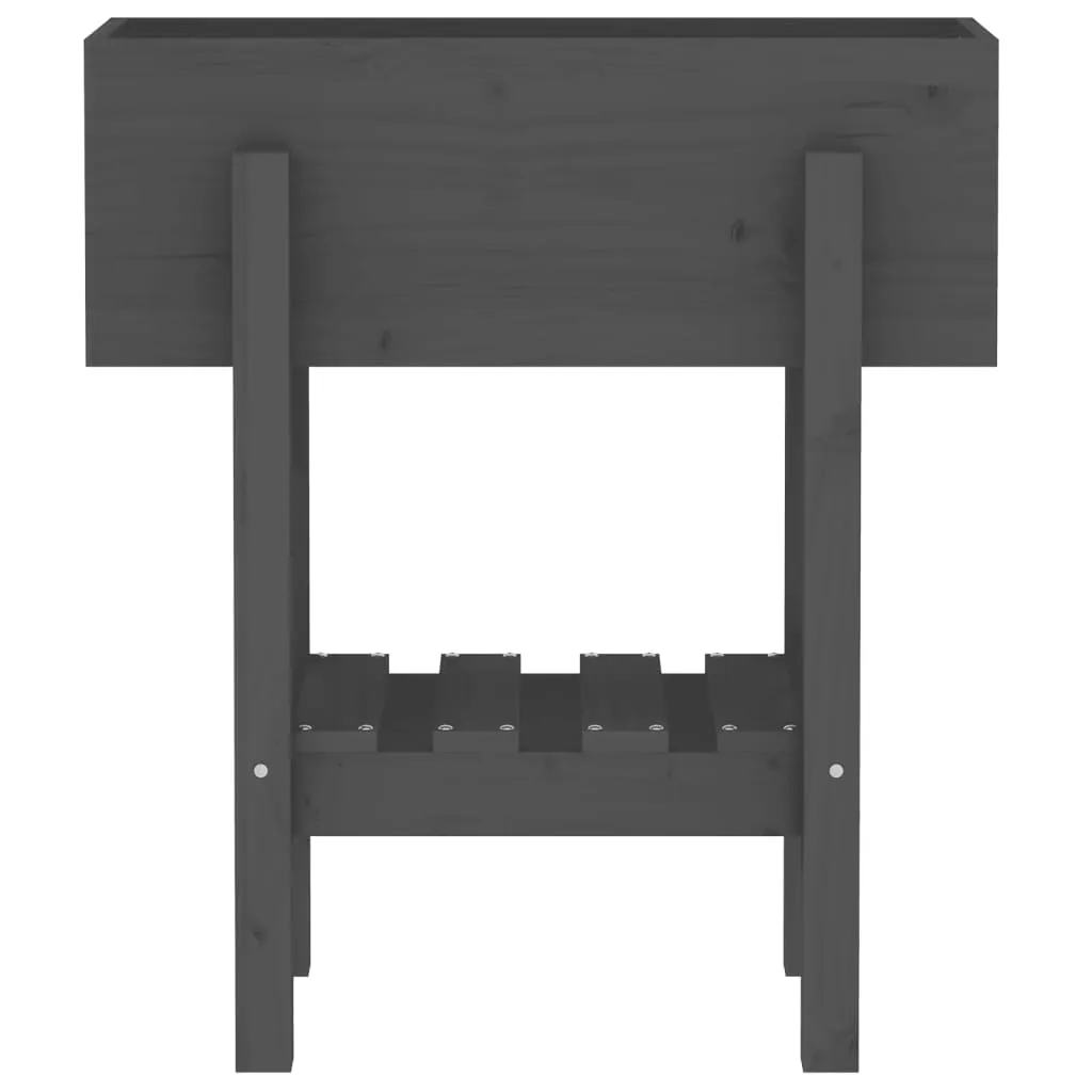 Pflanzkübel aus massivholz Grau 62 x 30 x 69 cm