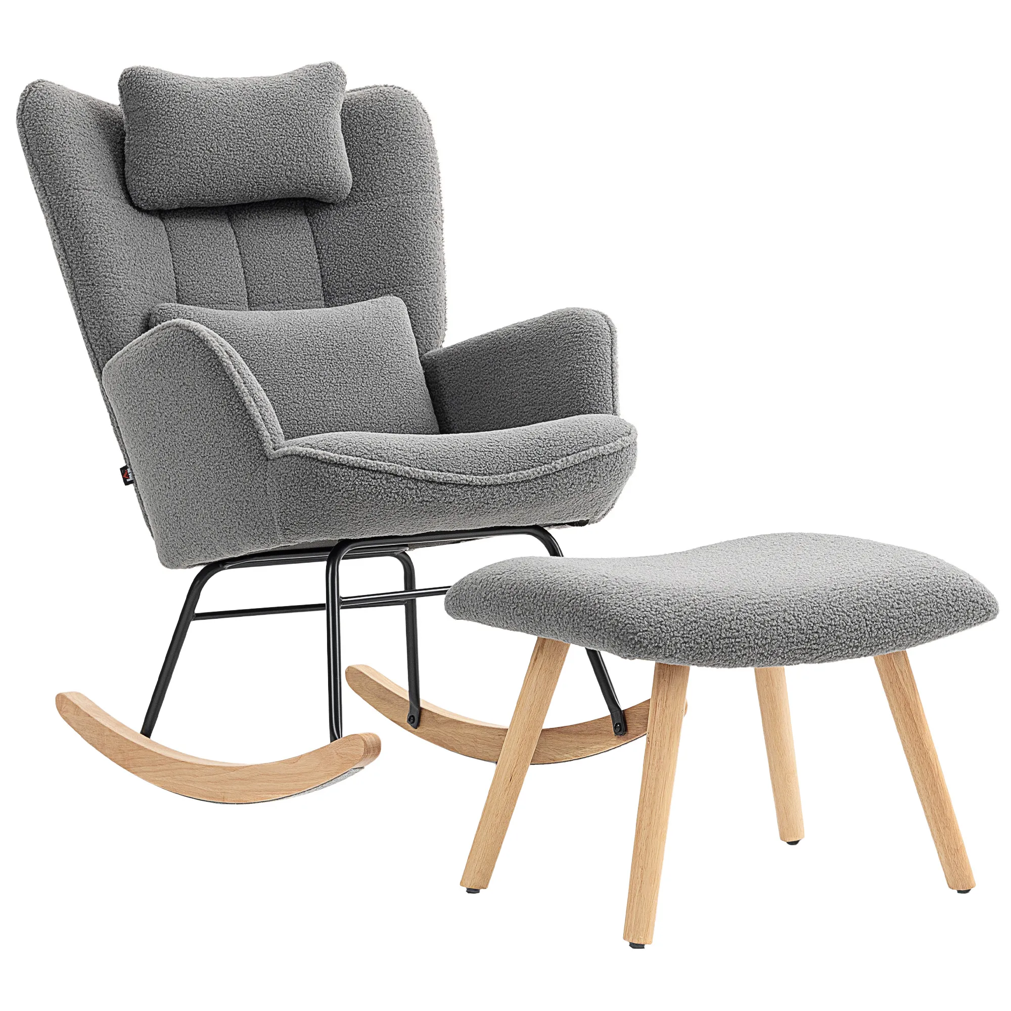 Schaukelstuhl Dunkelgrau 70,5B x 101,5T x 99,5H cm