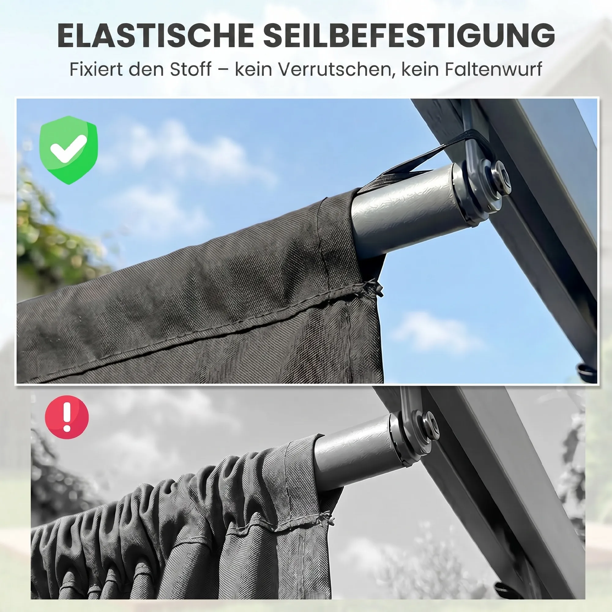 Ersatzdach Dunkelgrau 250L x 255B cm für 3 x 3 m Pavillons