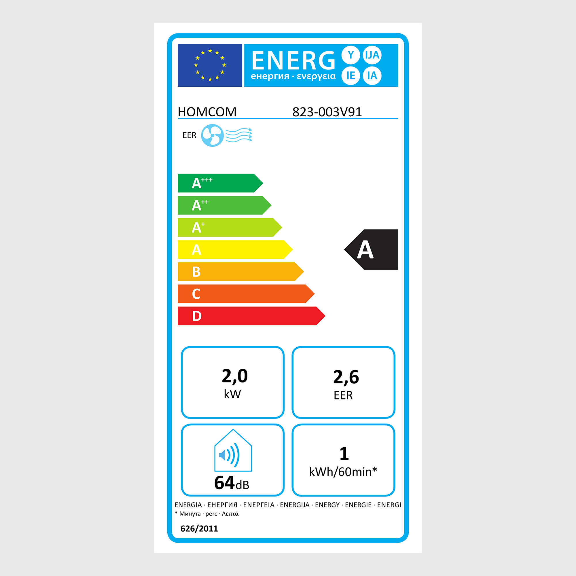 Mobile Klimaanlage 30,5x32,8x67,8 cm in Weiß