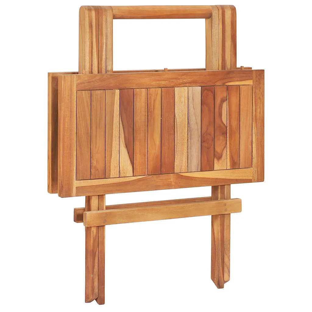 Elegantes Bistro-Set aus Naturholz, 60x60x65 cm, naturfarben