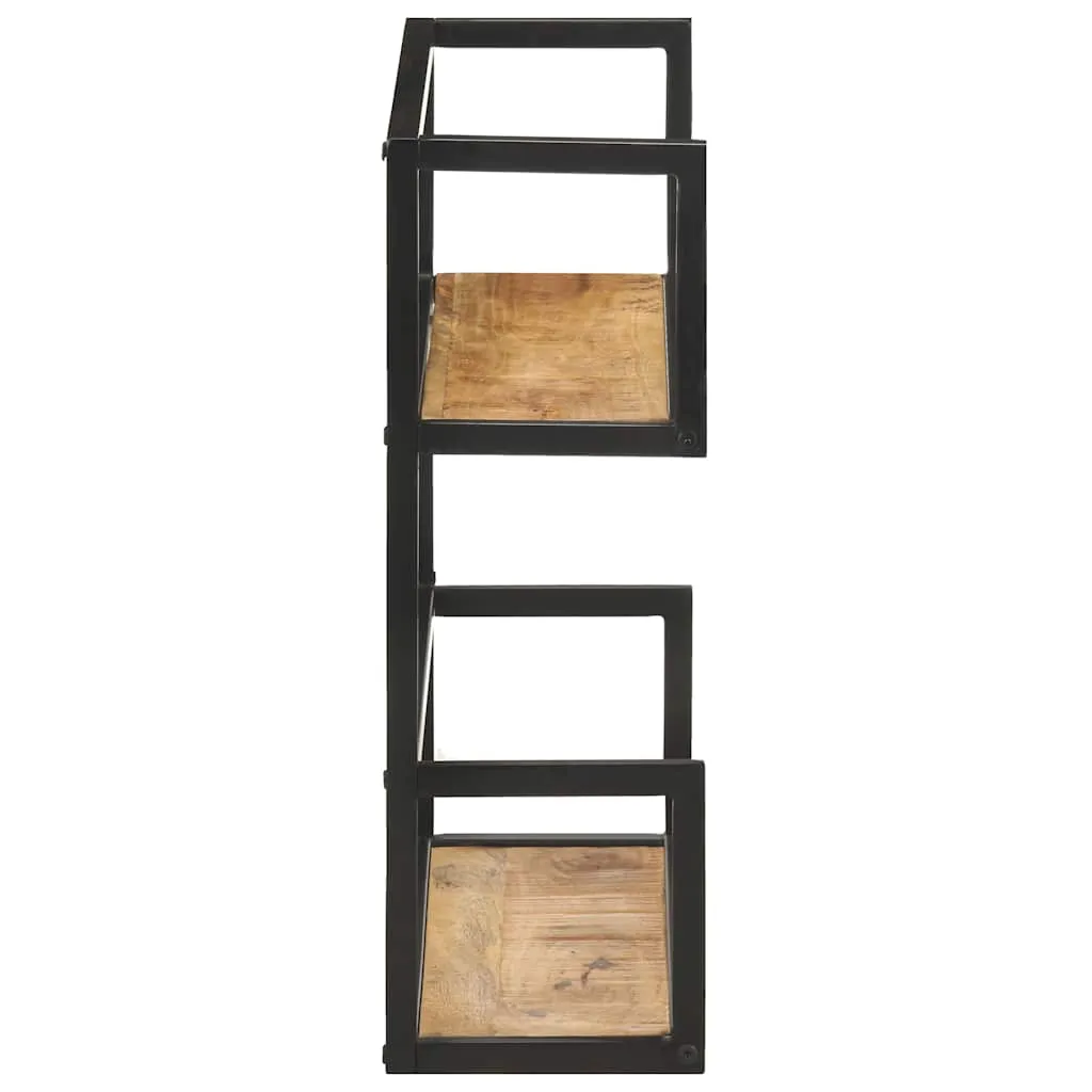 Wandregal 80x20x60 cm Raues Mangoholz