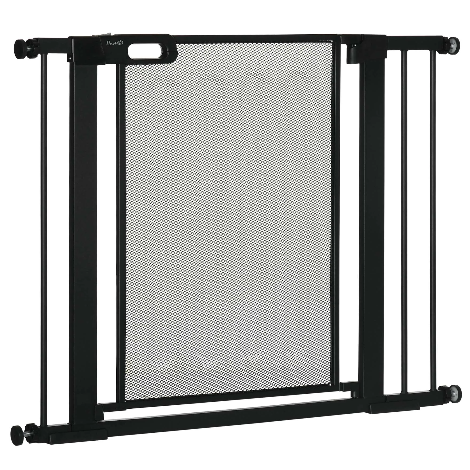 Treppenschutzgitter für Hunde, verstellbar 75-103 cm, Schwarz
