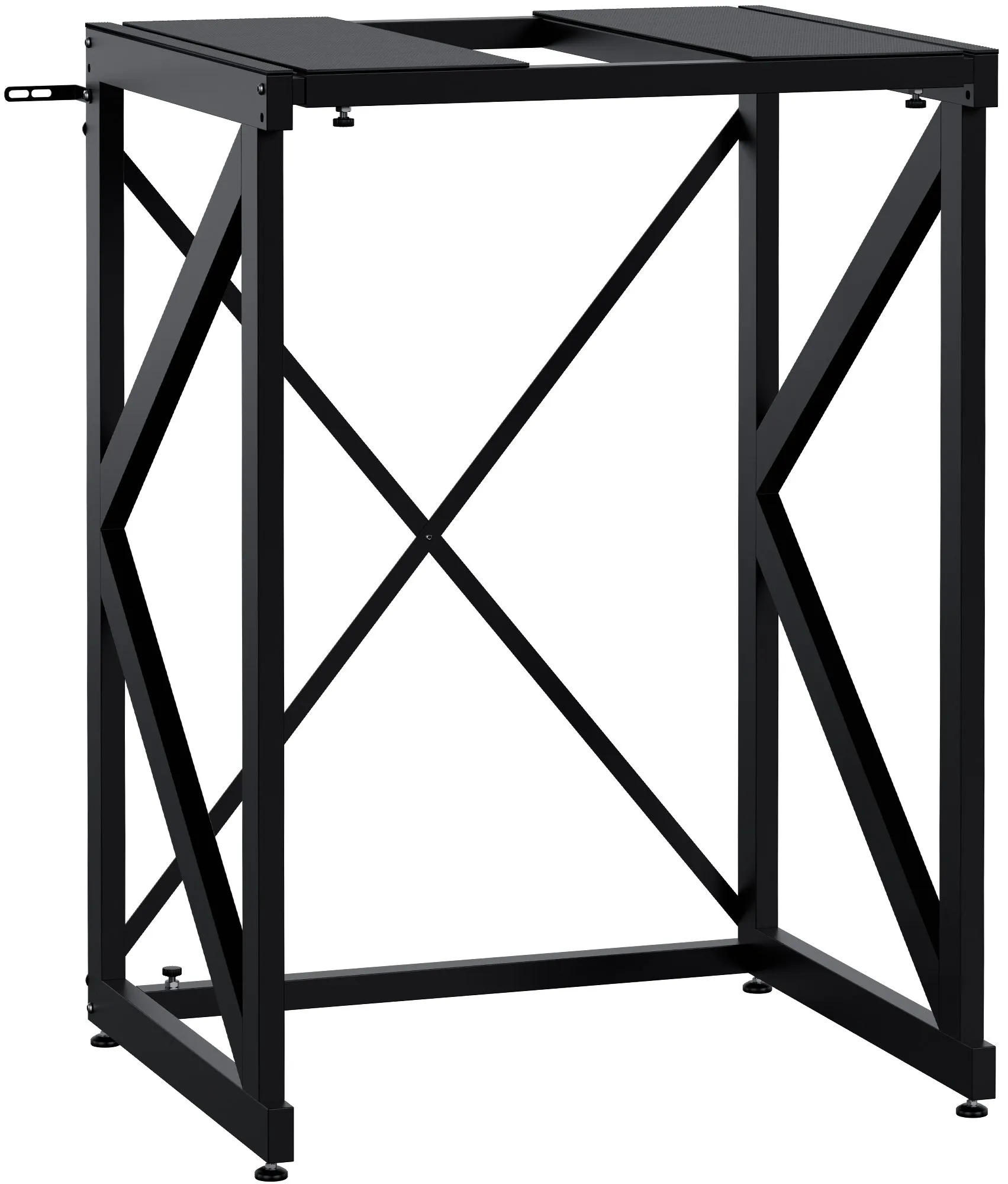 Waschmaschinenregal Caleb 72-84x101x60 cm schwarz