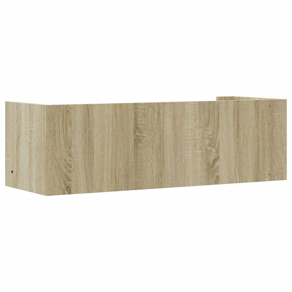 Stylisches Wandregal 100 x 35 x 30,5 cm in Sonoma-Eiche