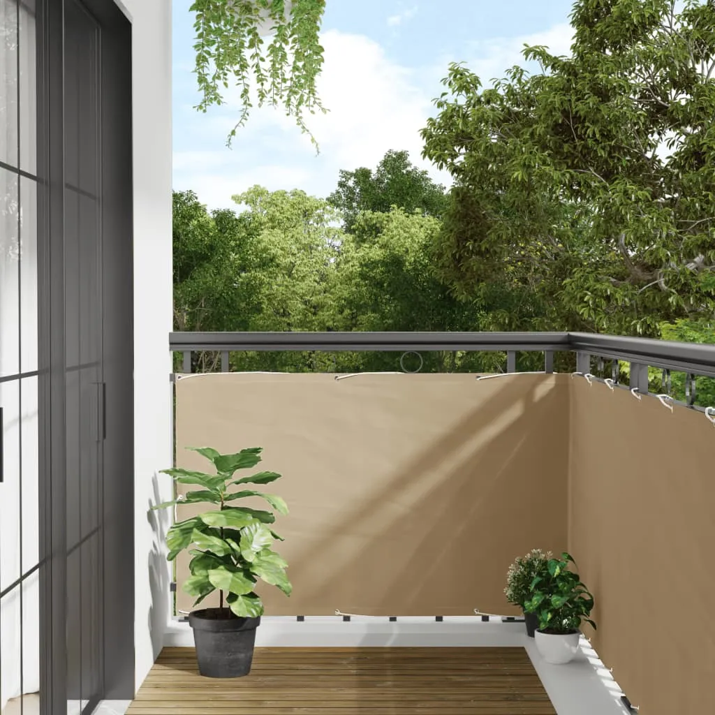 Wasserdichter Balkonsichtschutz 90 x 400 cm Beige