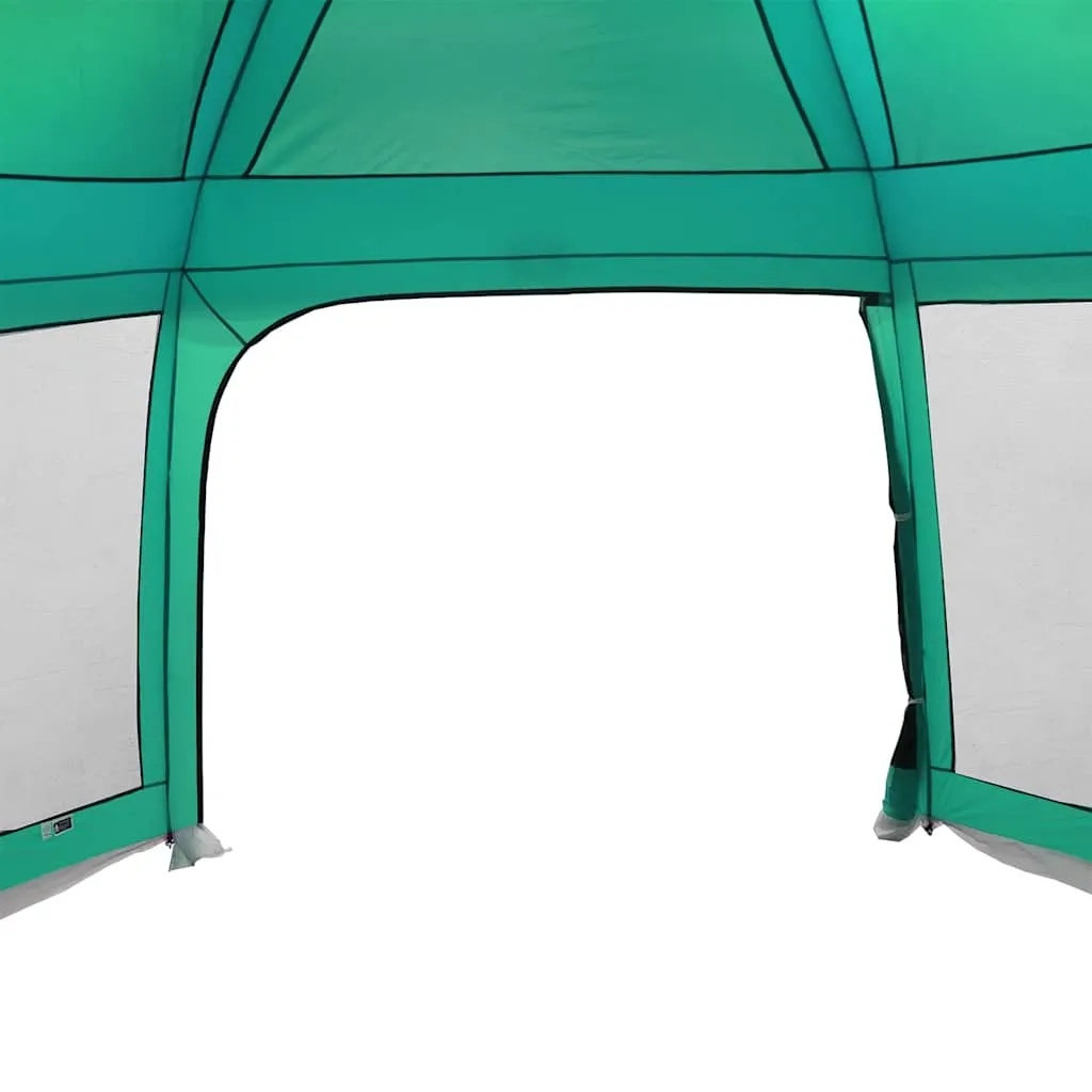 Poolzelt Meergrün 618x532x246 cm Wasserdicht mit Abnehmbarem Überzelt