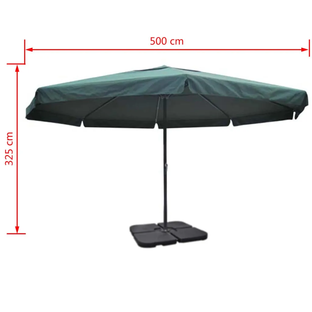 Sonnenschirm Aluminium Tragbarer Sonnenschirmständer Grün