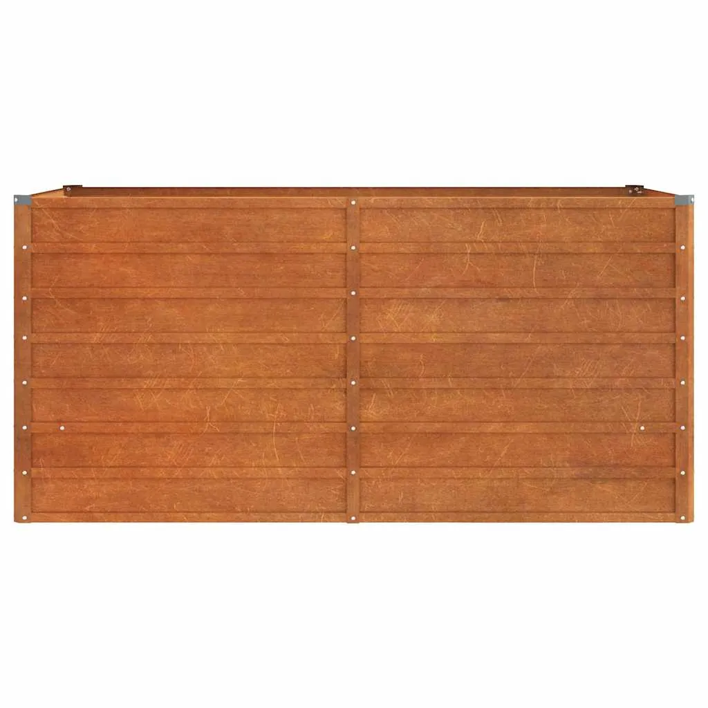 Hochbeet aus Cortenstahl 160 x 80 x 77 cm Rostig