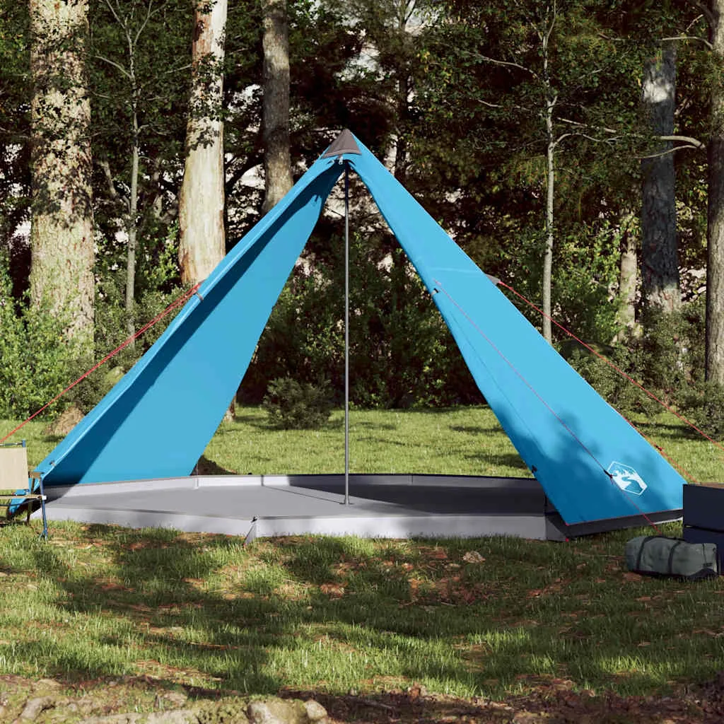 Familienzelt Tipi Blau 400x400x200 cm wasserdicht mit E-Anschluss