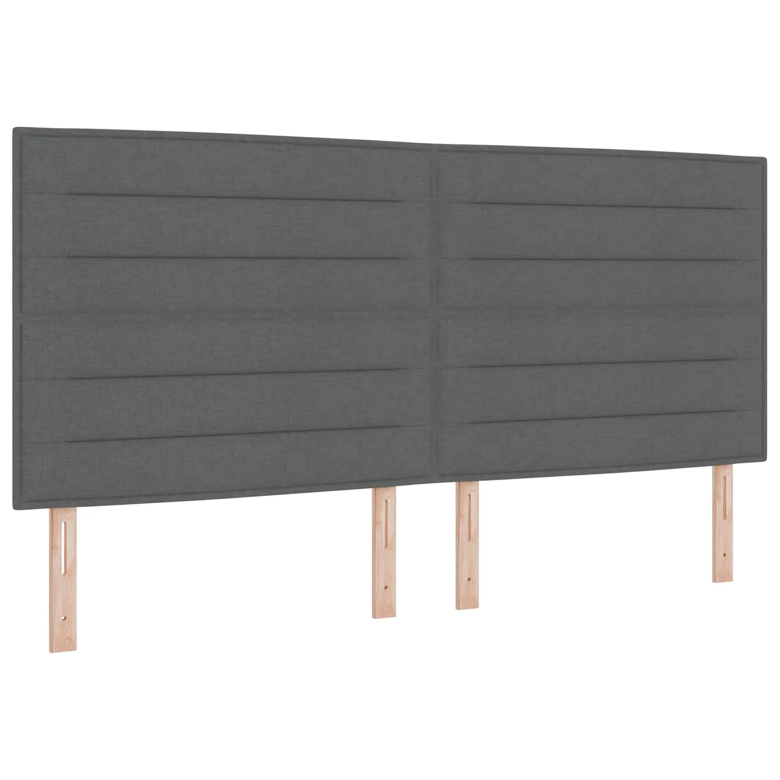 Boxspringbett 200x200 cm Dunkelgrau mit verstellbarem Kopfteil