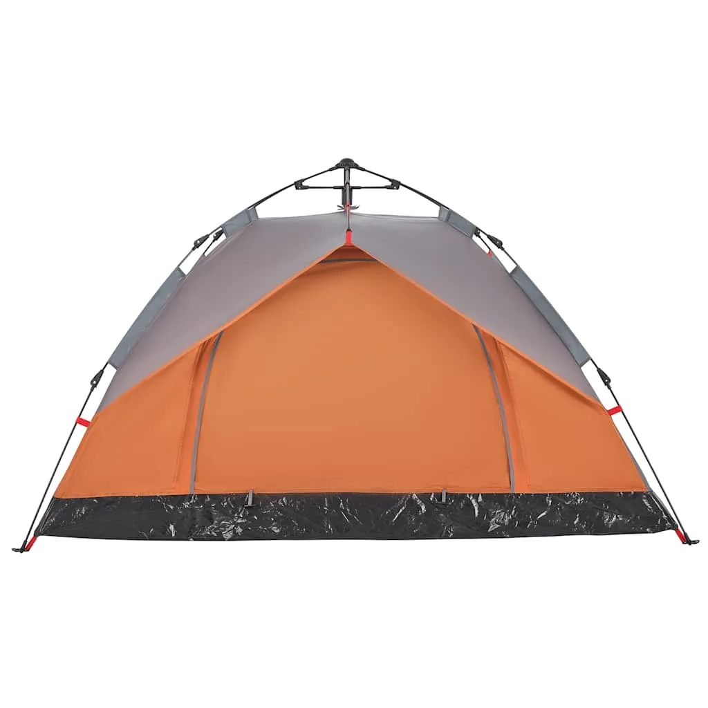 Campingzelt Kuppel 210x200x135 cm Grau und Orange