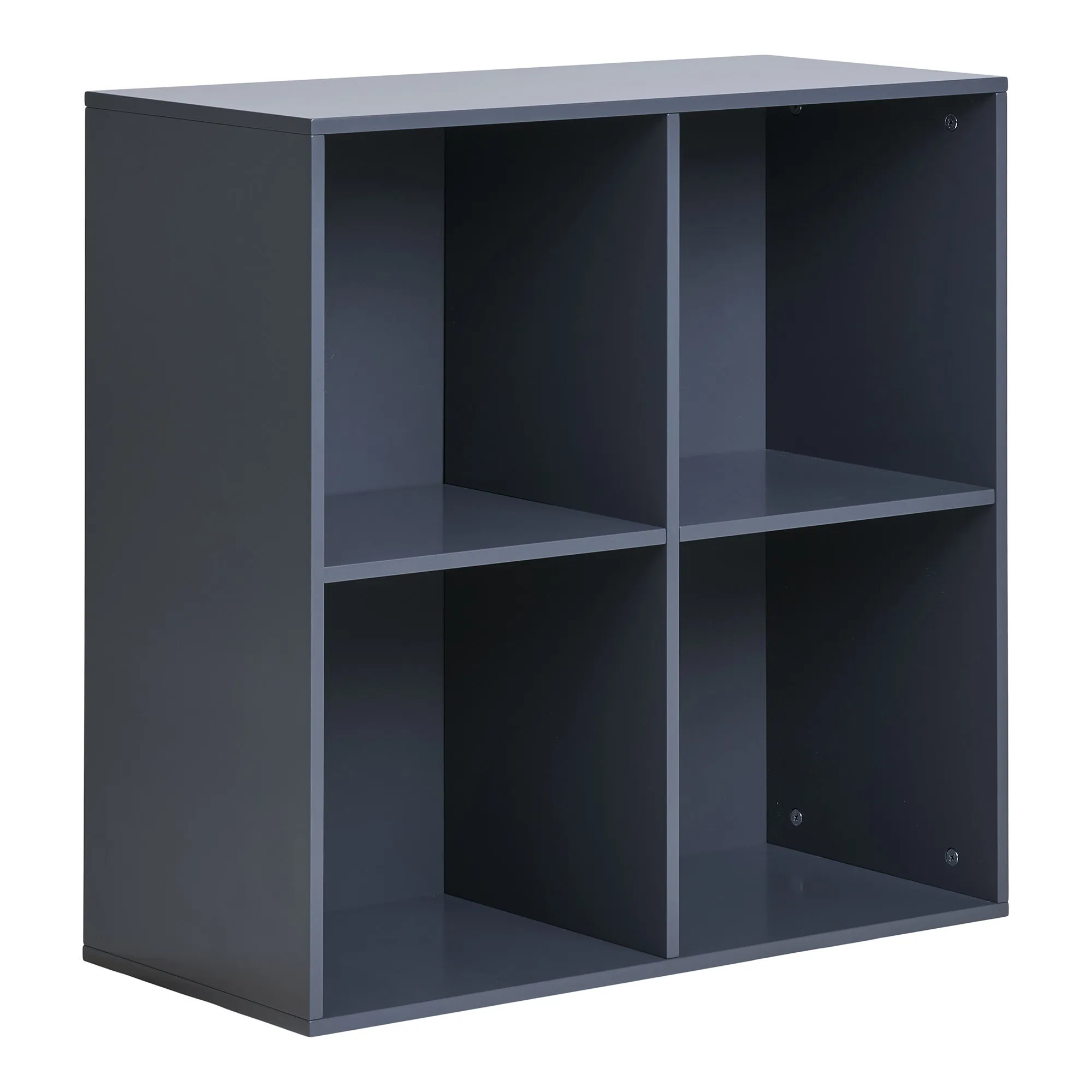 tinkaro Wandregal Horne lackiertes Holz 69x30x69 cm Dunkelgrau