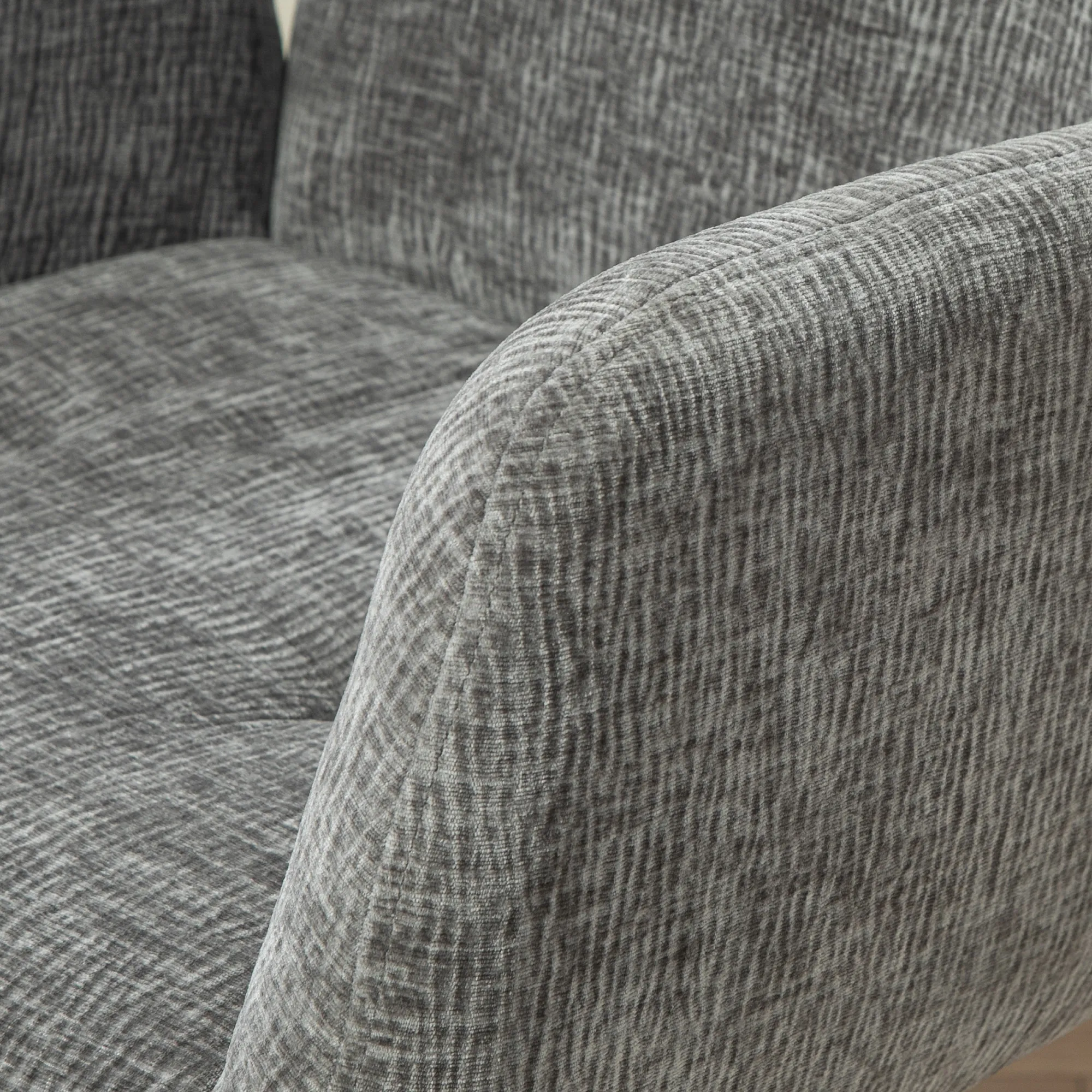 Bequemer Polstersessel Dunkelgrau 60B x 61T x 88H cm