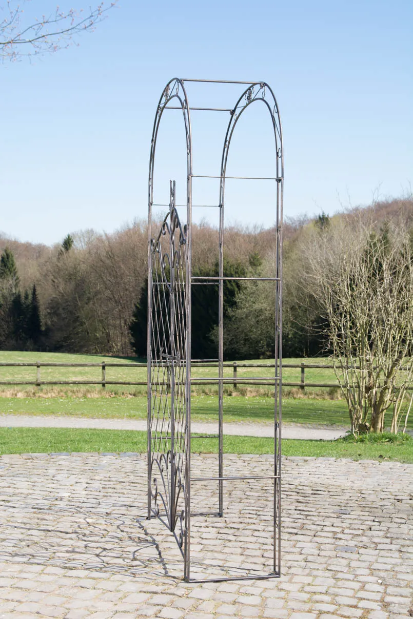 Rosenbogen Melissa mit Tor 220x120x40 cm Bronze