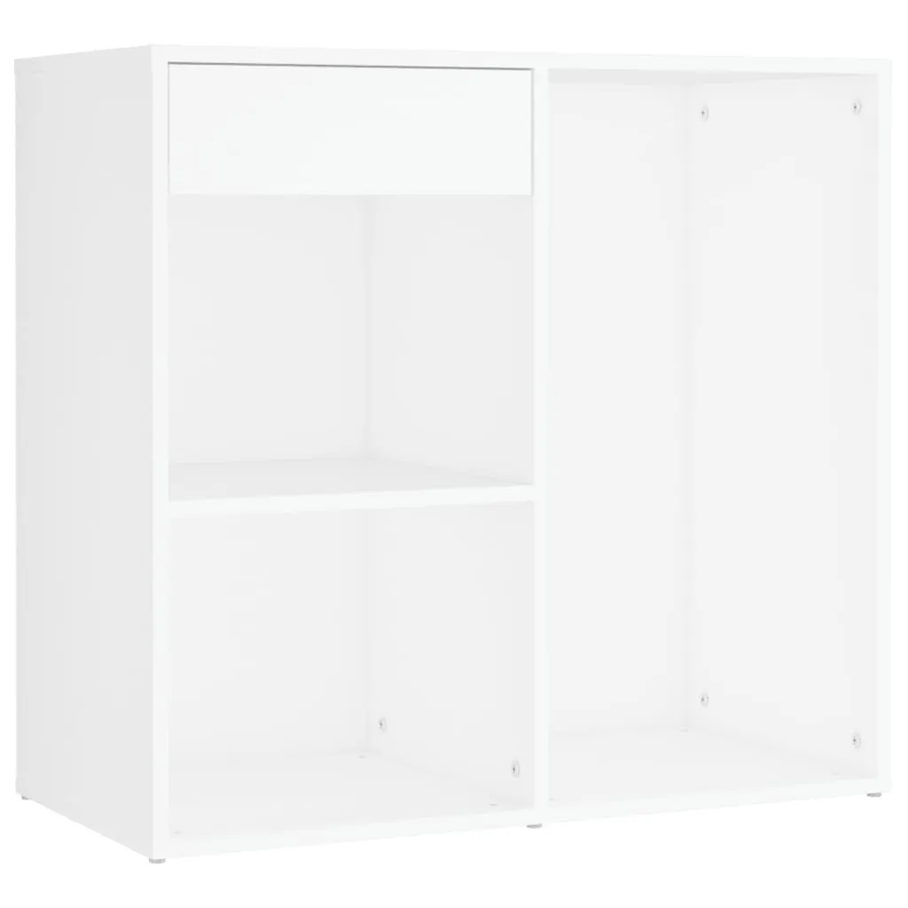 LED-Schminktisch Weiß 60x40x140 cm mit 2 Schränken
