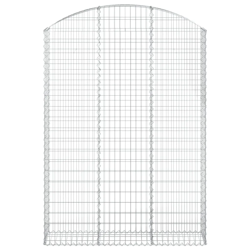 Gabionenkorb Hochbogen 150x30x200/220 cm Silber verzinktes Eisen