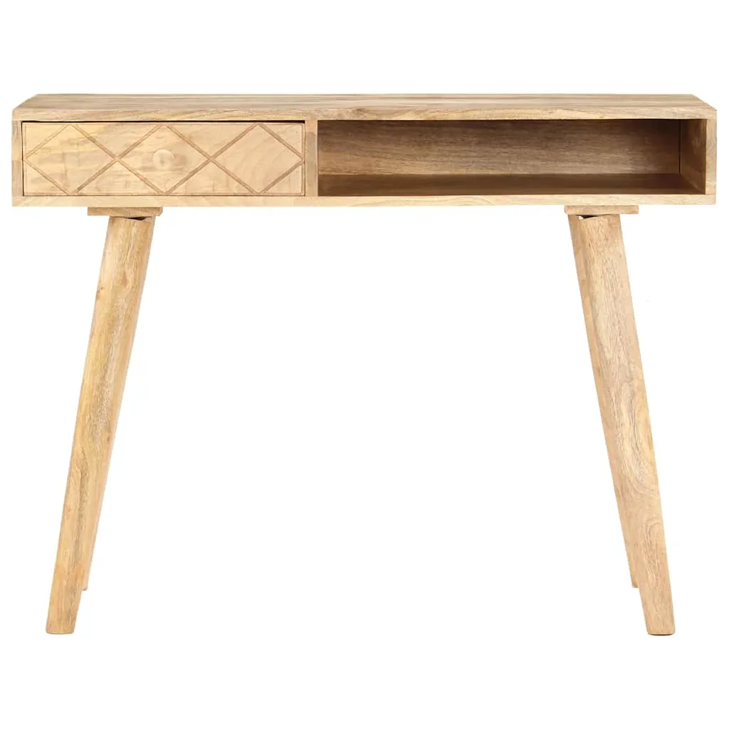 Schminktisch aus Vollholz 100 x 50 x 76 cm mit einzigartiger Maserung