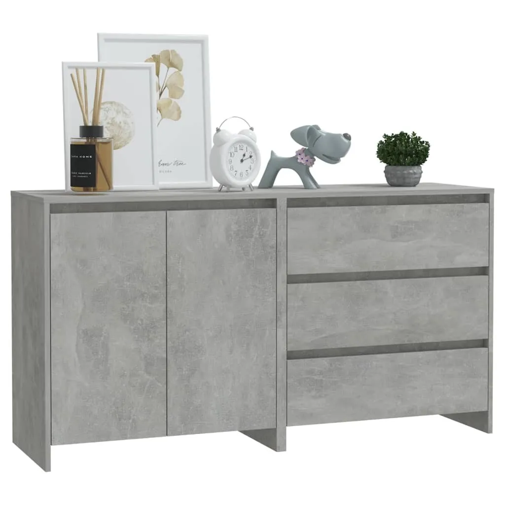 tinkaro 2-tlg. Sideboard HILAL Holzwerkstoff Beistellschrank Betongrau