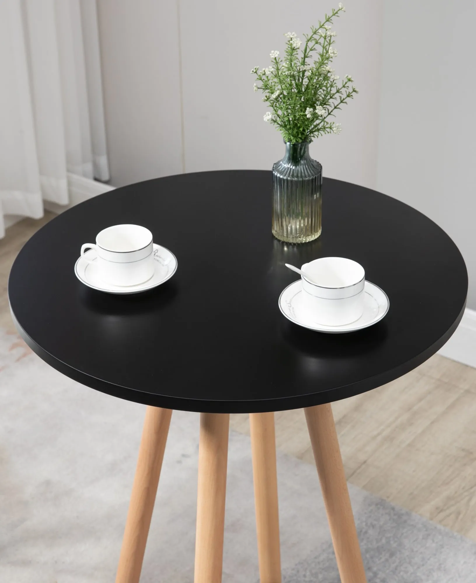 Stehtisch Livia rund 60x60x107 cm natura/schwarz