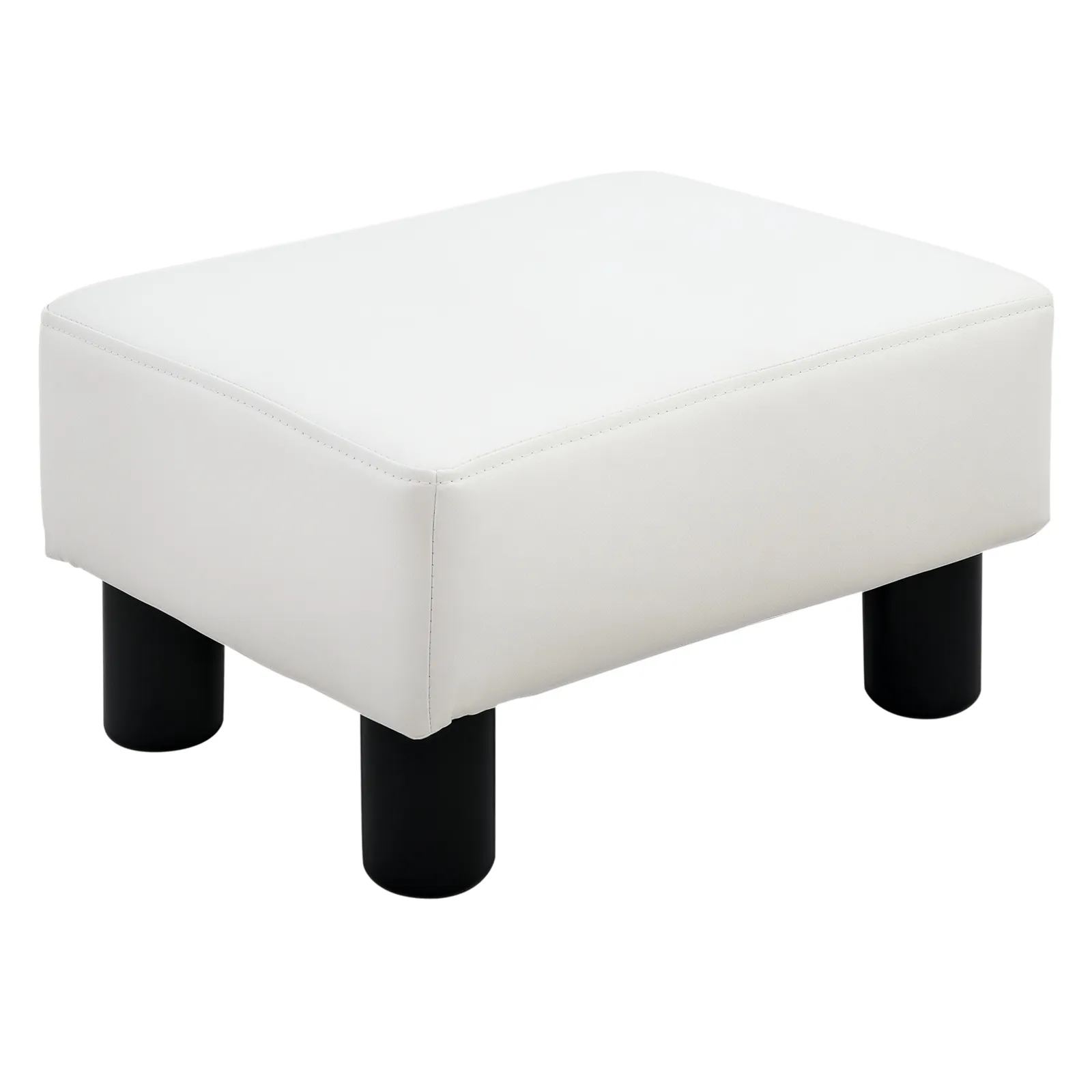 Eleganter Fußhocker 40L x 30B x 24H cm in Weiß