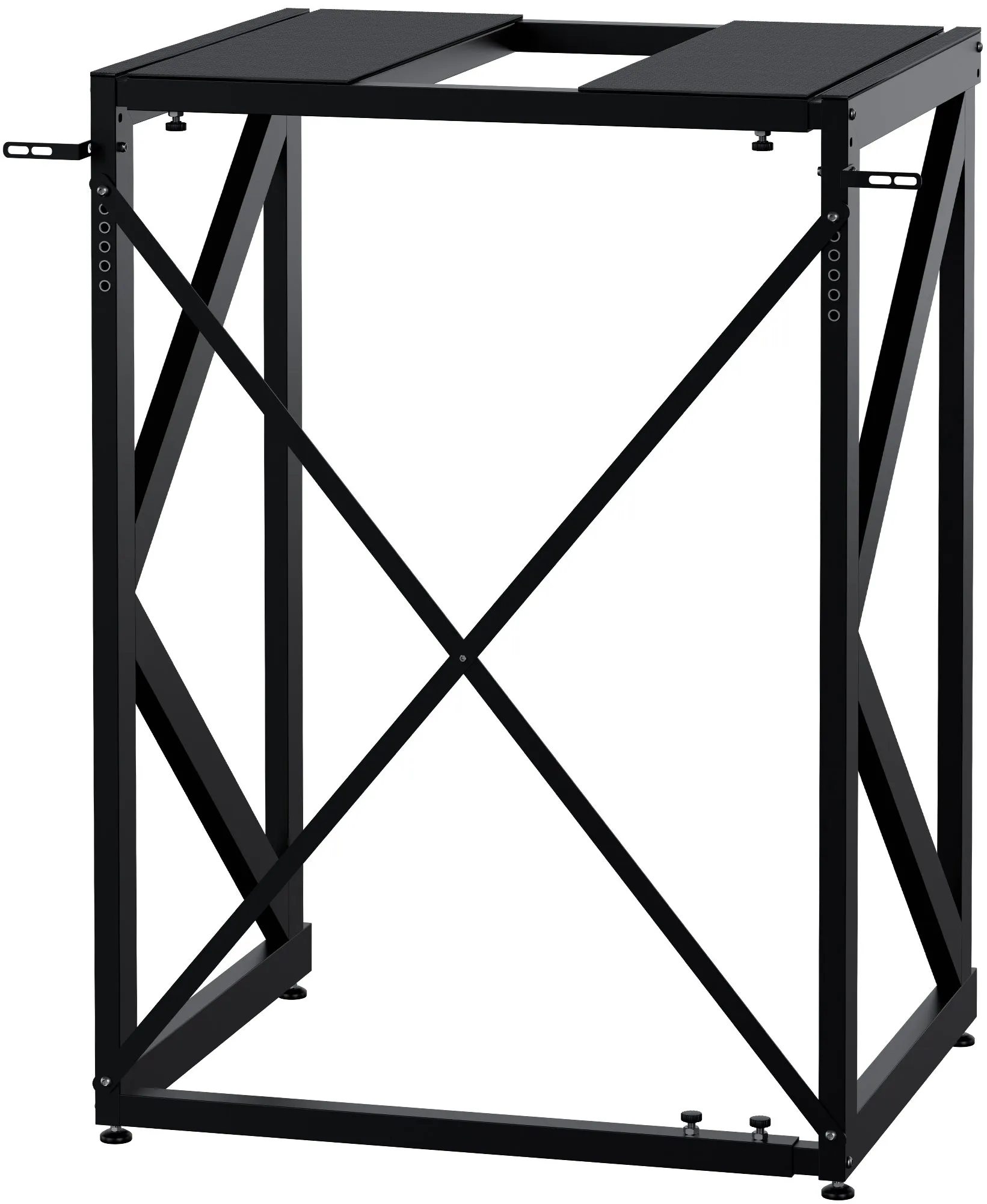 Waschmaschinenregal Caleb 72-84x101x60 cm schwarz