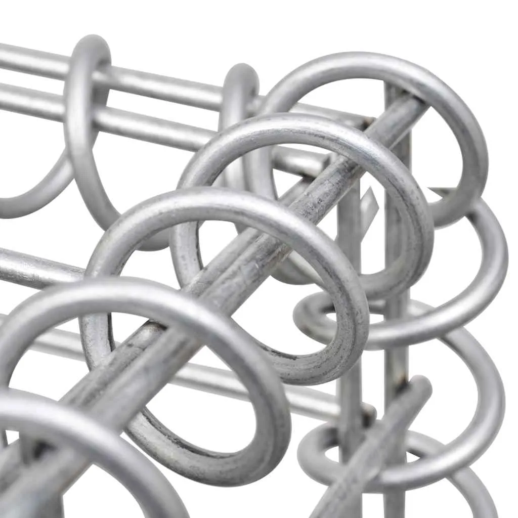 Gabionenkorb 60 x 30 x 100 cm in Silber aus verzinktem Stahl