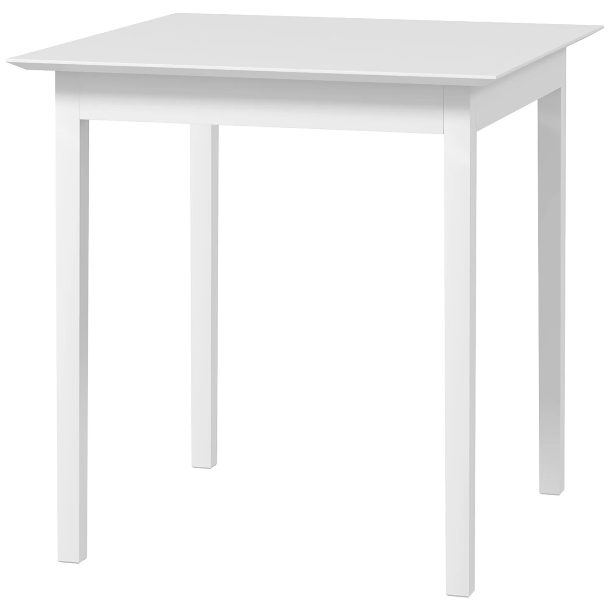 Küchentisch Esstisch Quadratischer Tisch, modernes Design, 75 cm x 75 cm x 76 cm, Weiß