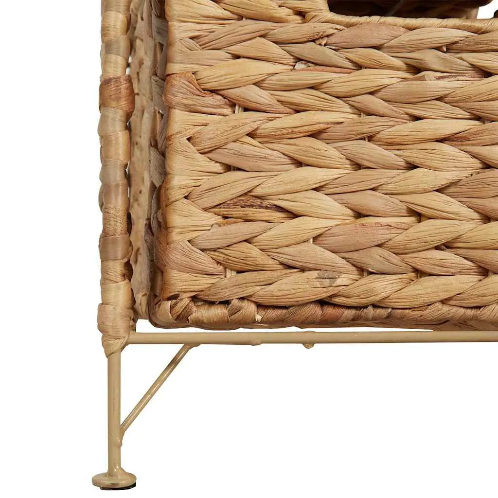Praktischer Schubladenschrank 47x37x100 cm Braun mit Wasserhyazinthen-Körben