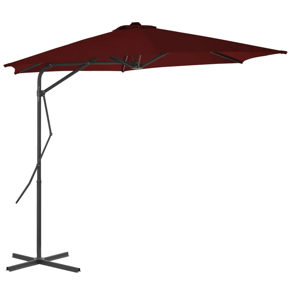 Eleganter Gartenschirm 300 x 230 cm in Bordeauxrot
