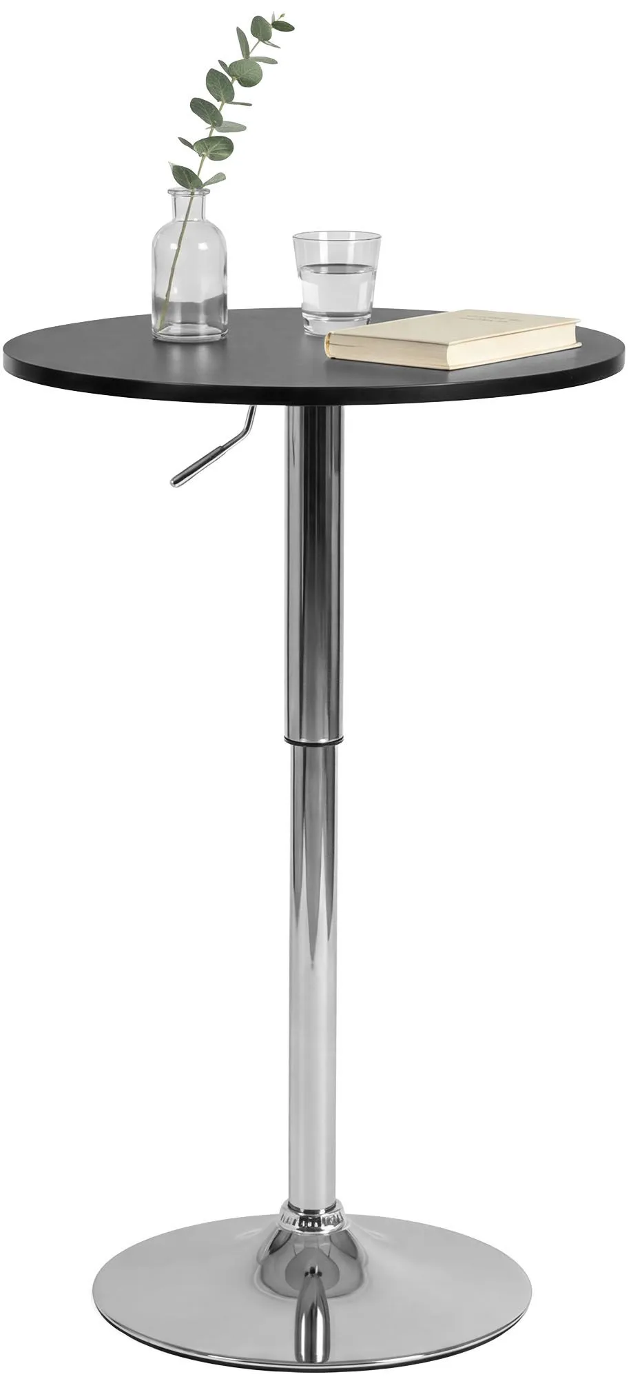 Stehtisch Lamoni 60x60x85 cm schwarz Massivholz