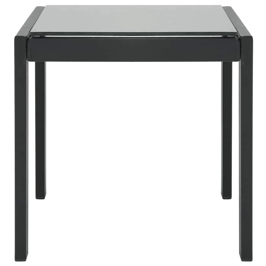Sonnenliegen-Set Grau 208,5x59,5x38 cm mit Beistelltisch