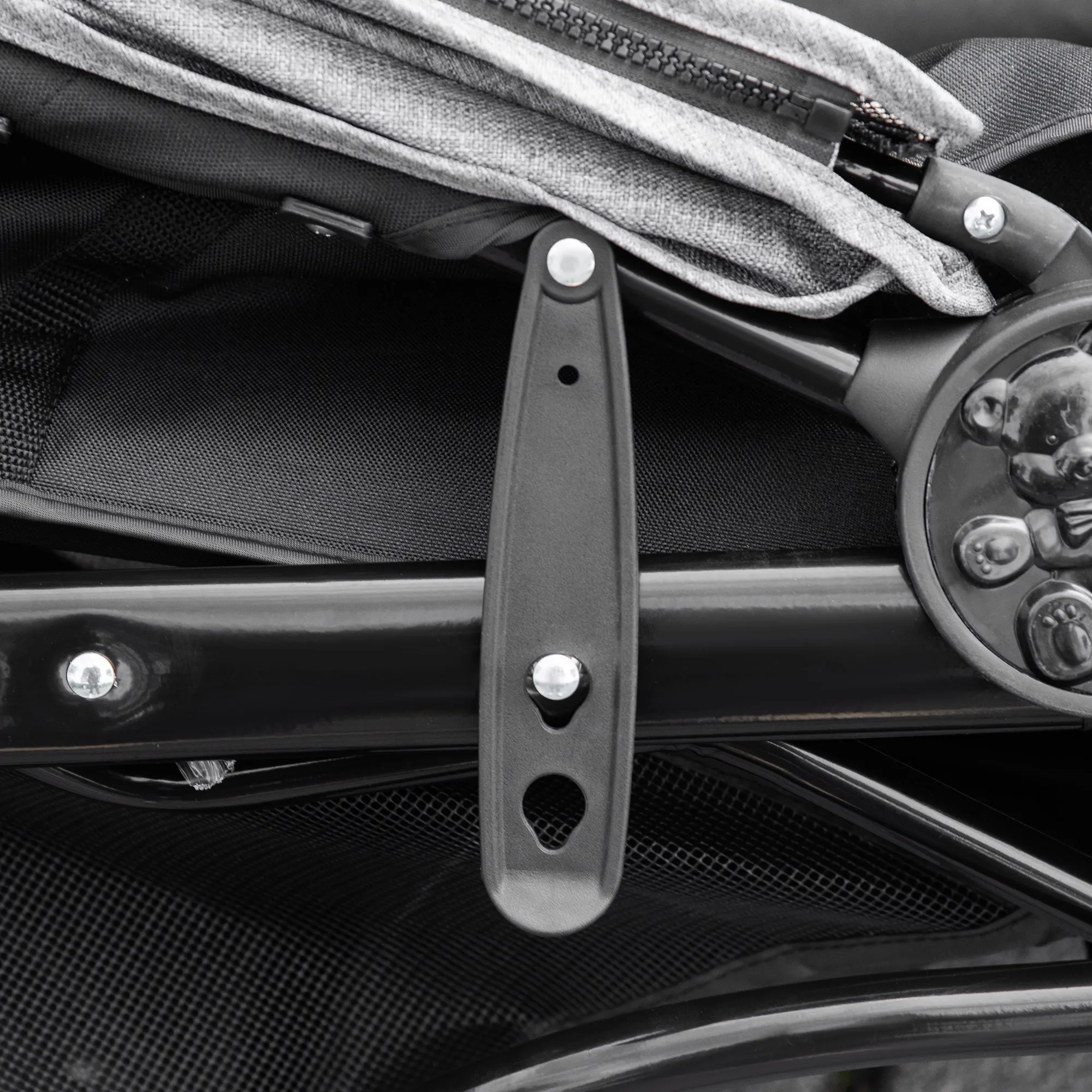Hundewagen Pet Stroller klappbar aus Oxford-Gewebe Grau+Schwarz
