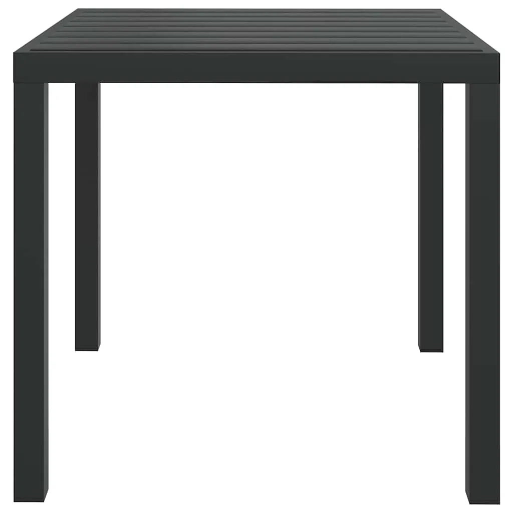 Wetterfester Gartentisch 80 x 80 x 74 cm in Schwarz