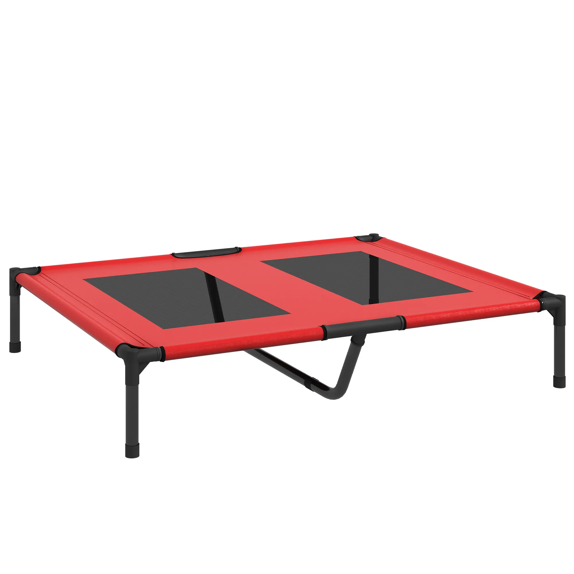 Hundebett erhöht wetterfest Oxford-Gewebe 92x76x18cm Rot
