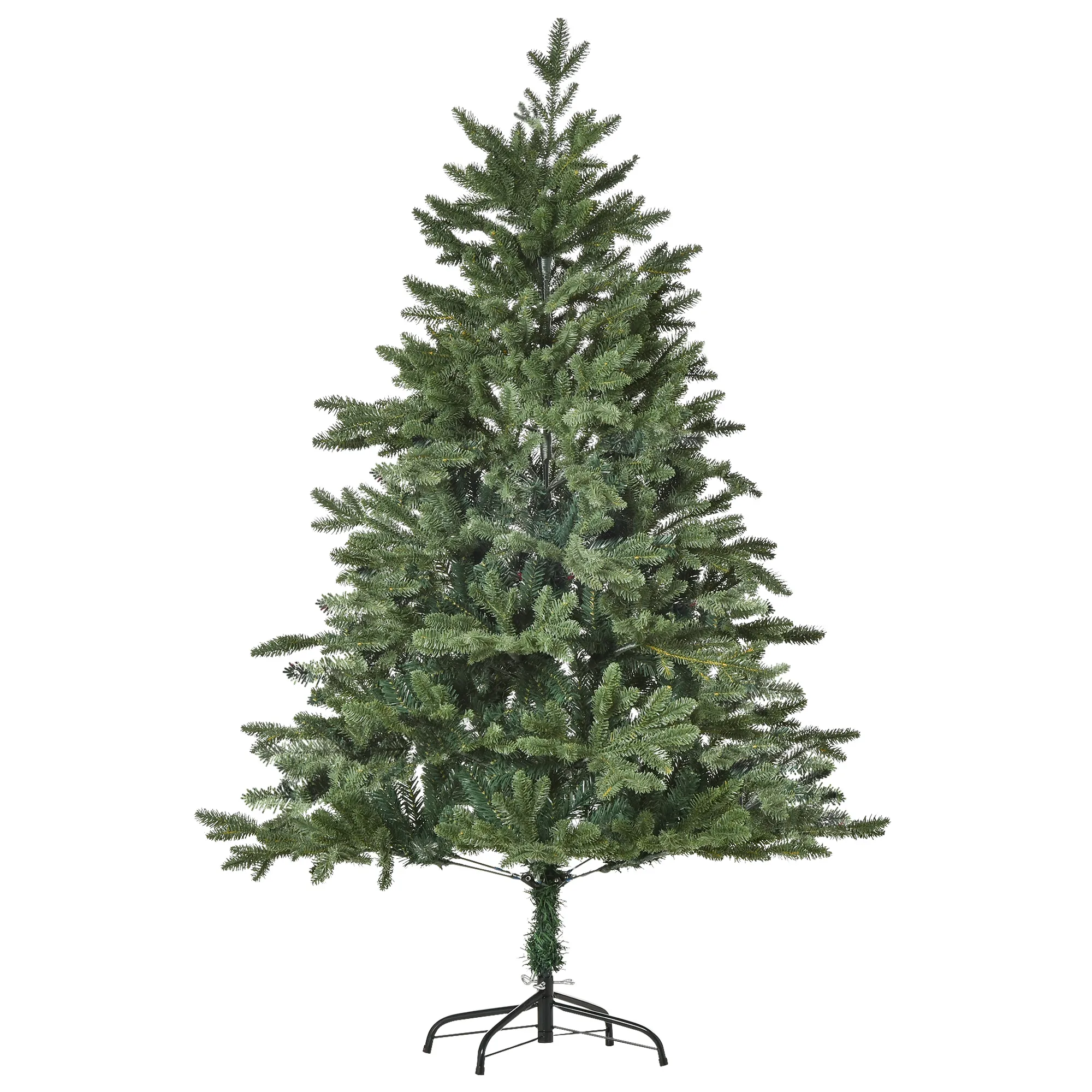 künstlicher Weihnachtsbaum 1,5 m Christbaum Tannenbaum PVC PE Metall Grün Ø105 x 150 cm
