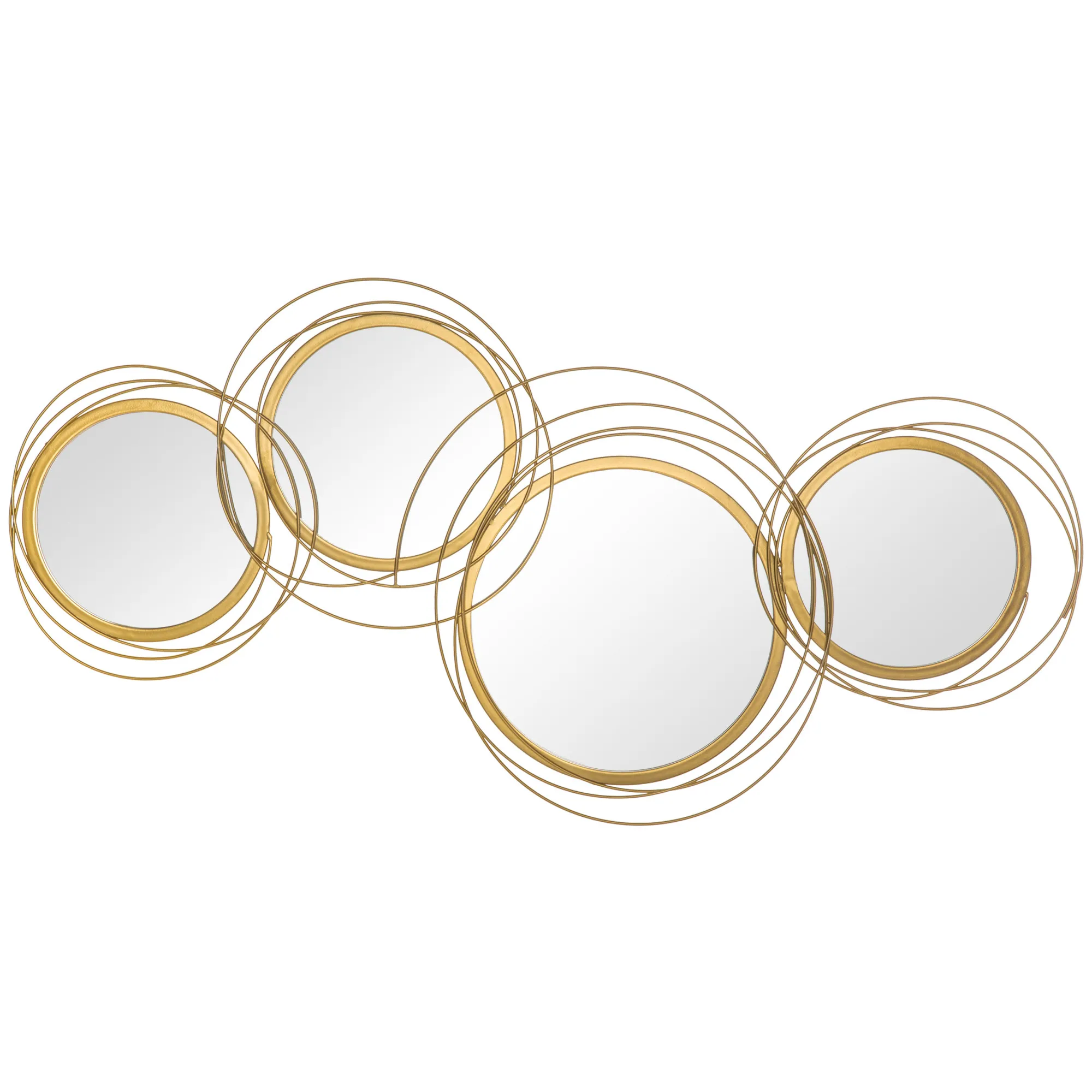 Dekoratives Metall Wandbild 107B x 56H cm in Gold