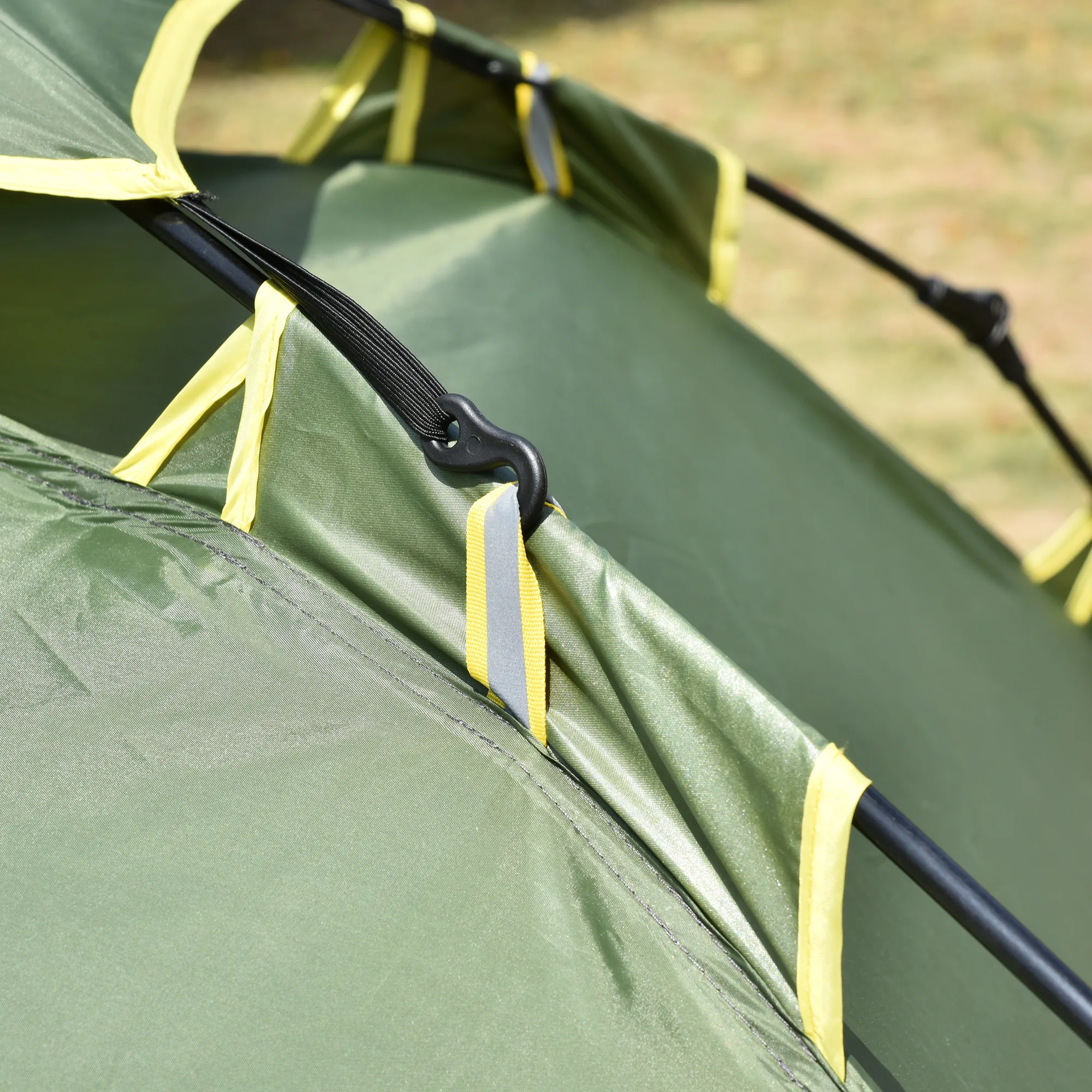 Quick-Up Campingzelt 3 Personen 210x210x140 cm Dunkelgrün
