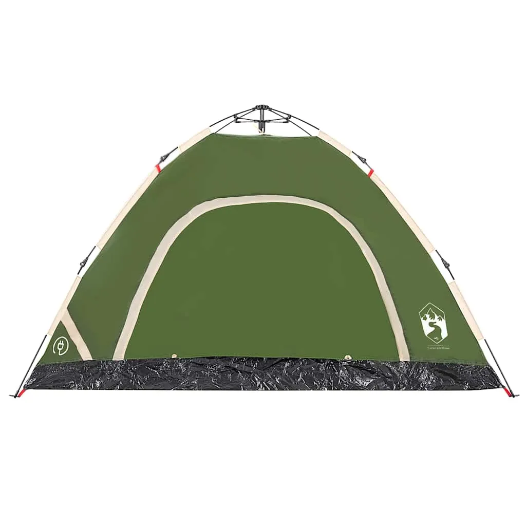 Campingzelt Grün 260 x 200 x 160 cm wasserdicht mit E-Anschluss