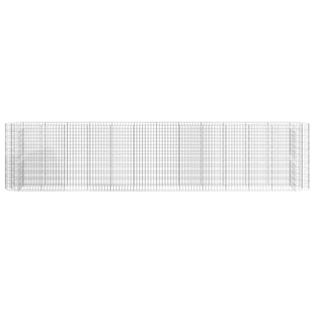 Gabionen-Hochbeet 470x50x100 cm Silber verzinktes Eisen