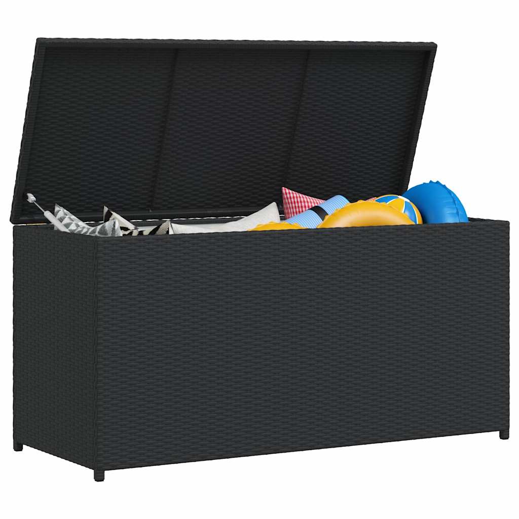 Garten-Auflagenbox Schwarz 120x50x60 cm Poly Rattan