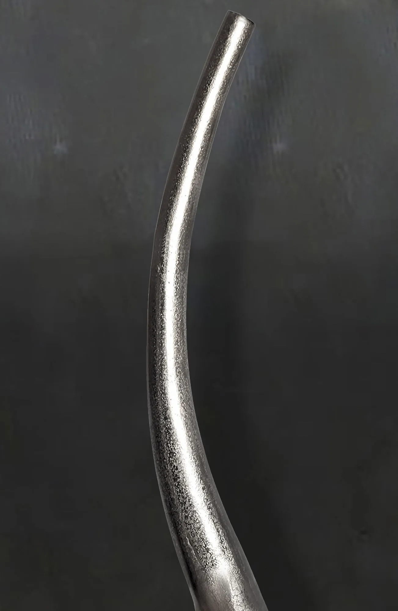 Deko Vase 100 cm Aluminium Silber Spirale Blumenvase Modern Groß
