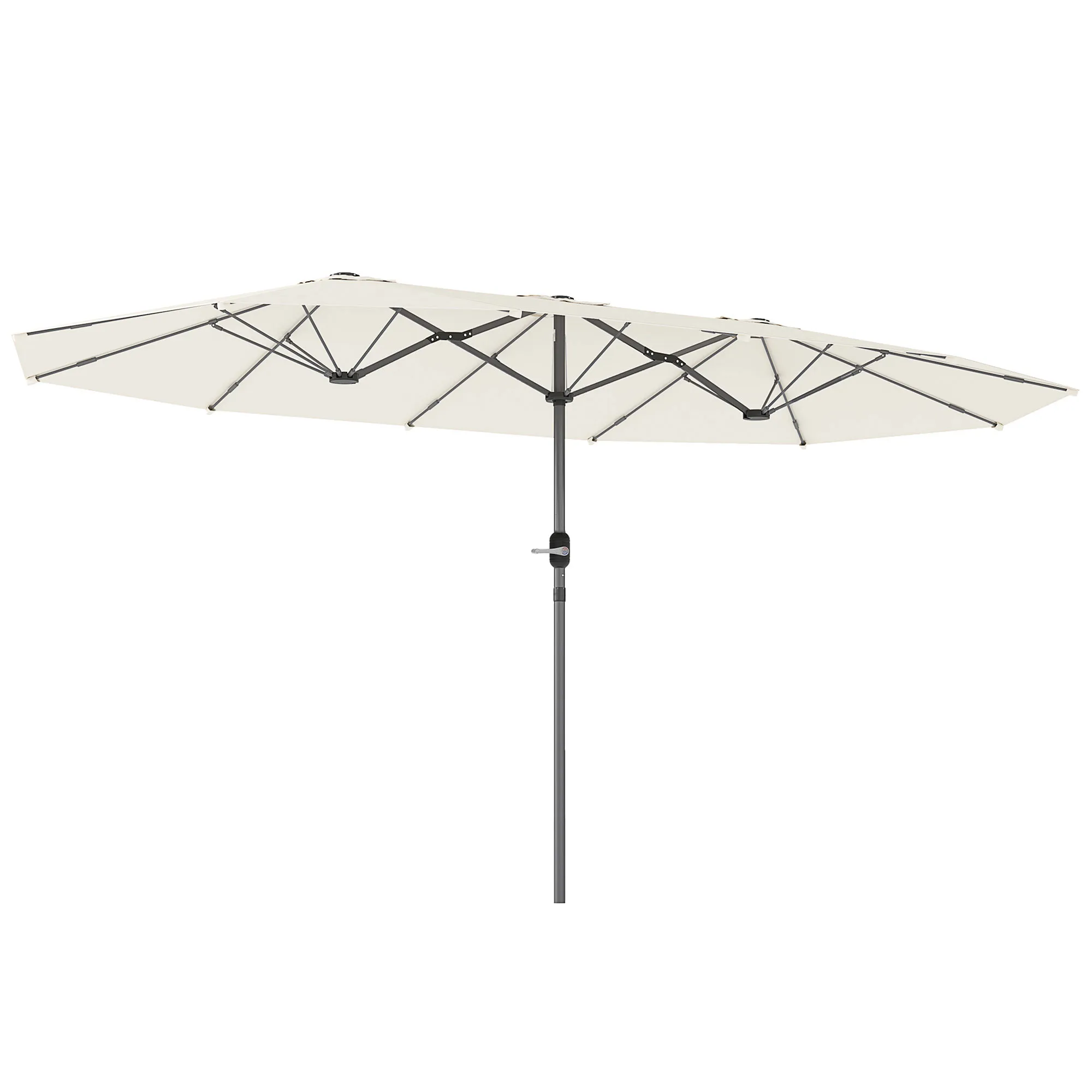 Doppelseitiger Sonnenschirm 4,4 m Beige für Garten