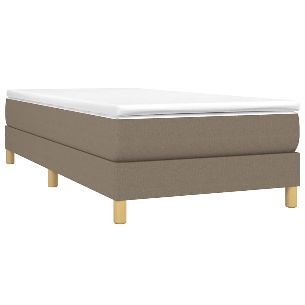 Boxspringbett Taschenfederkernmatratze 90x200 cm Taupe